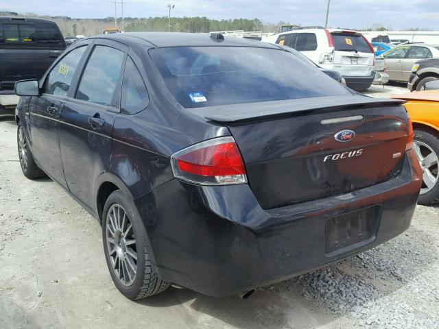 1FAHP3GN0AW236623 - 2010 FORD FOCUS SES BLACK photo 3