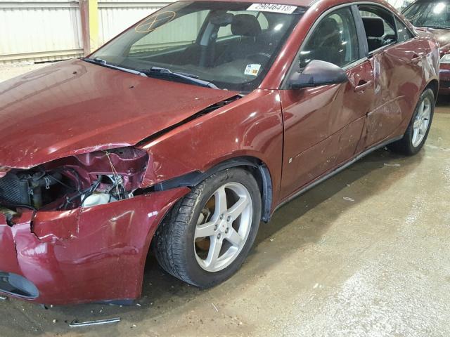 1G2ZH57NX94196568 - 2009 PONTIAC G6 GT MAROON photo 9