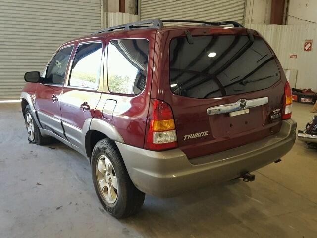 4F2CZ06104KM10942 - 2004 MAZDA TRIBUTE ES MAROON photo 3