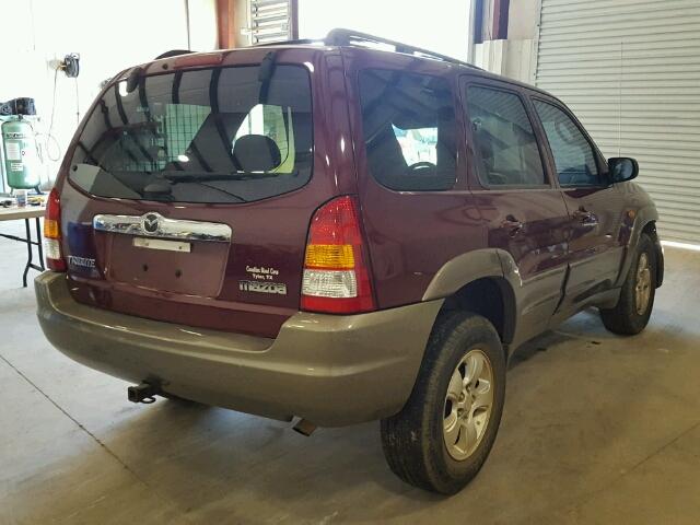 4F2CZ06104KM10942 - 2004 MAZDA TRIBUTE ES MAROON photo 4