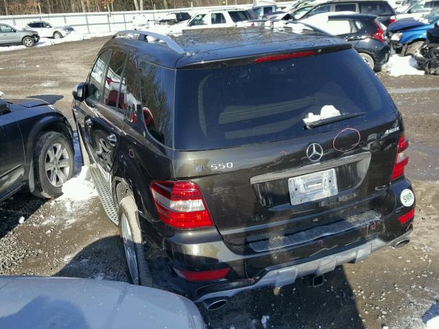 4JGBB72E09A450822 - 2009 MERCEDES-BENZ ML 550 BLACK photo 3