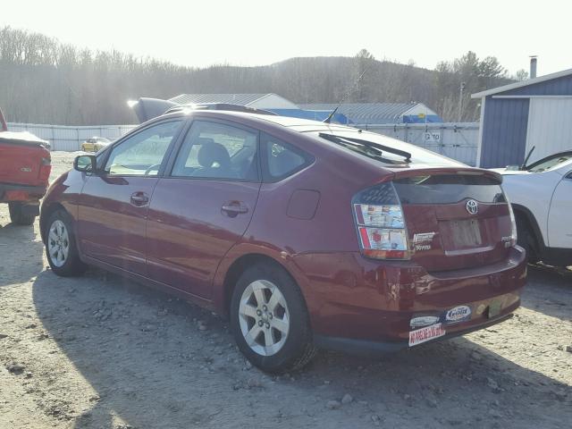 JTDKB22U040083661 - 2004 TOYOTA PRIUS RED photo 3