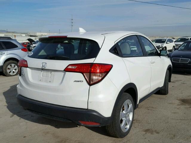 3CZRU6H31GM713567 - 2016 HONDA HR-V LX WHITE photo 4