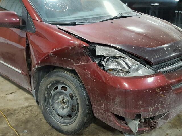 5TDBA22C84S009038 - 2004 TOYOTA SIENNA XLE BURGUNDY photo 9