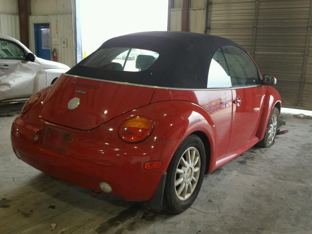 3VWCM31YX5M361745 - 2005 VOLKSWAGEN NEW BEETLE 红色 照片 4