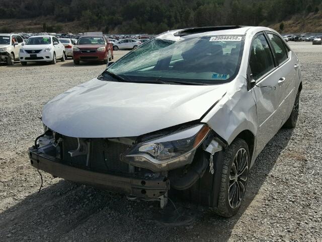 2T1BURHE3EC044217 - 2014 TOYOTA COROLLA L SILVER photo 2