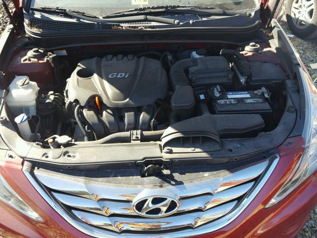 5NPEC4AC4BH262297 - 2011 HYUNDAI SONATA SE RED photo 7