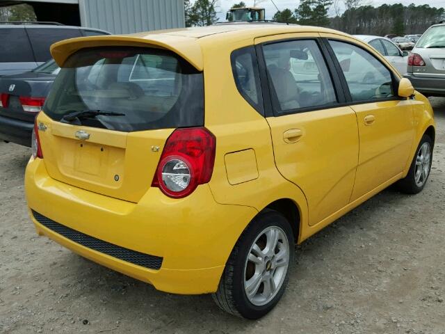 KL1TD6DE1BB123153 - 2011 CHEVROLET AVEO LS YELLOW photo 4