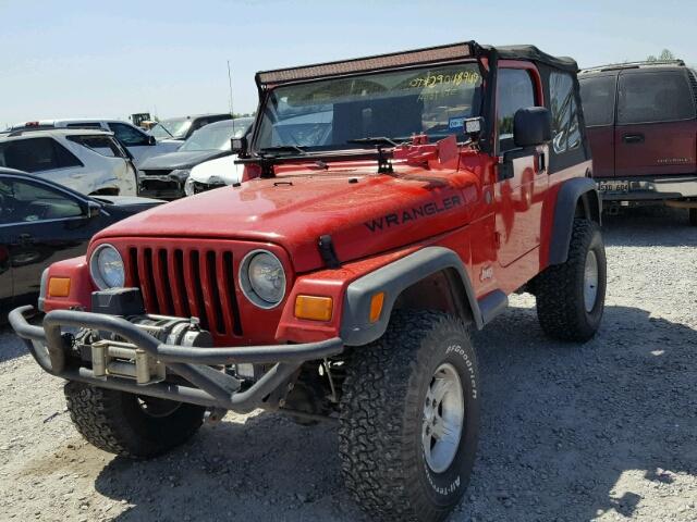 1J4FA39S44P788673 - 2004 JEEP WRANGLER X RED photo 2