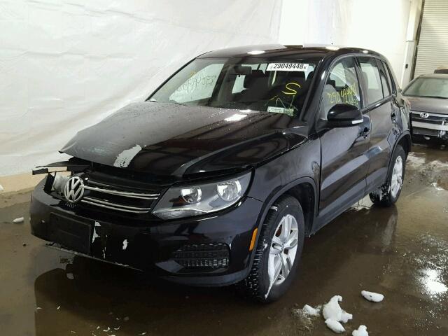 WVGBV7AX9CW608336 - 2012 VOLKSWAGEN TIGUAN S BLACK photo 2