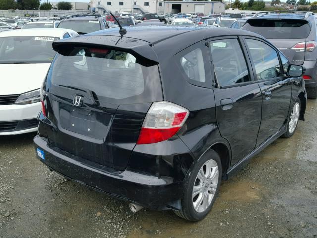 JHMGE88499S064673 - 2009 HONDA FIT SPORT BLACK photo 4