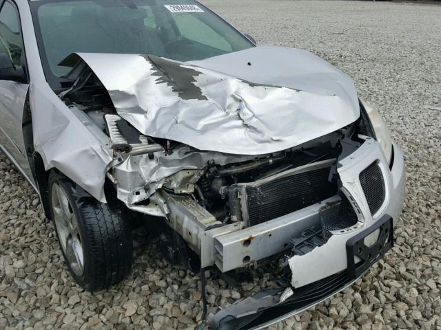 1G2ZG57B494123964 - 2009 PONTIAC G6 SILVER photo 9