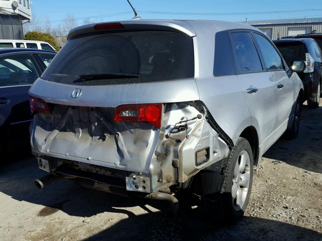 5J8TB18258A000375 - 2008 ACURA RDX SILVER photo 4