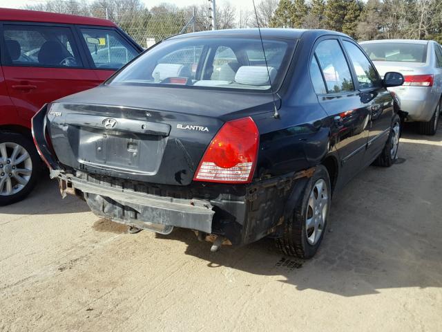 KMHDN46D96U337977 - 2006 HYUNDAI ELANTRA GL BLACK photo 4