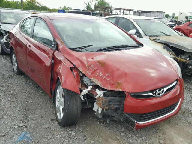 KMHDH4AE8DU513907 - 2013 HYUNDAI ELANTRA GL RED photo 1