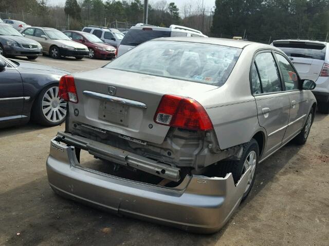 2HGES16503H582756 - 2003 HONDA CIVIC LX TAN photo 4