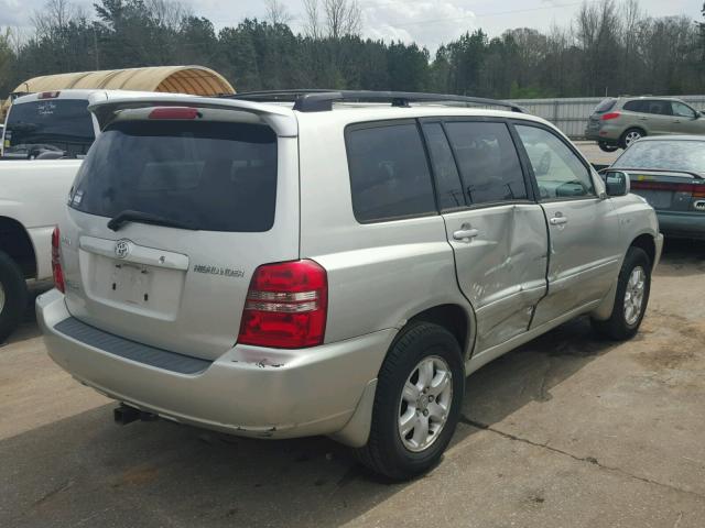 JTEHF21A530114371 - 2003 TOYOTA HIGHLANDER SILVER photo 4