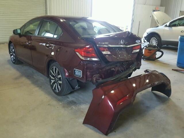 2HGFB2F99FH511671 - 2015 HONDA CIVIC EXL 勃艮第红 照片 3