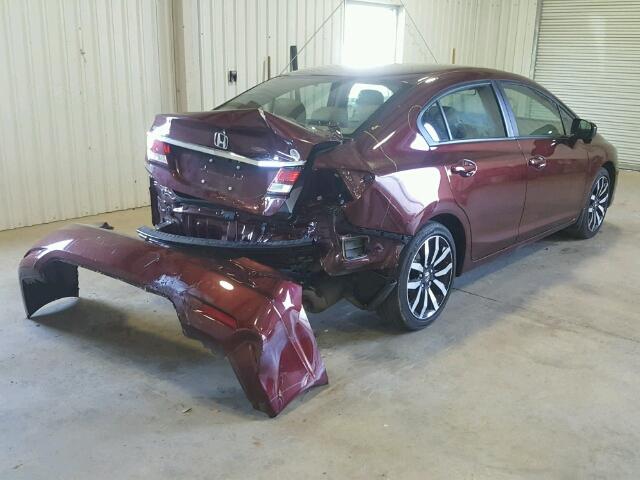 2HGFB2F99FH511671 - 2015 HONDA CIVIC EXL 勃艮第红 照片 4