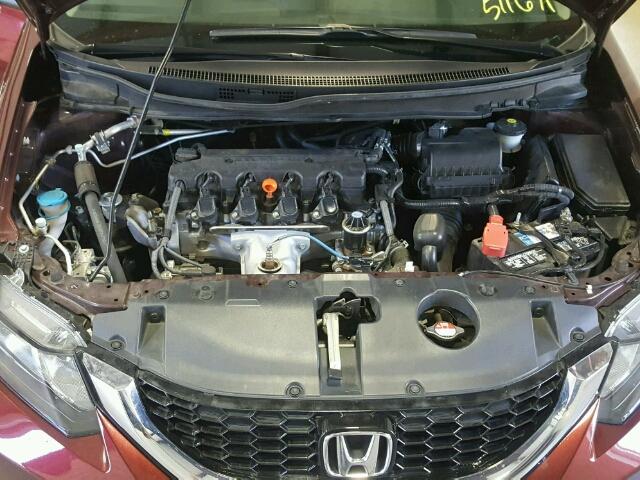 2HGFB2F99FH511671 - 2015 HONDA CIVIC EXL BURGUNDY photo 7