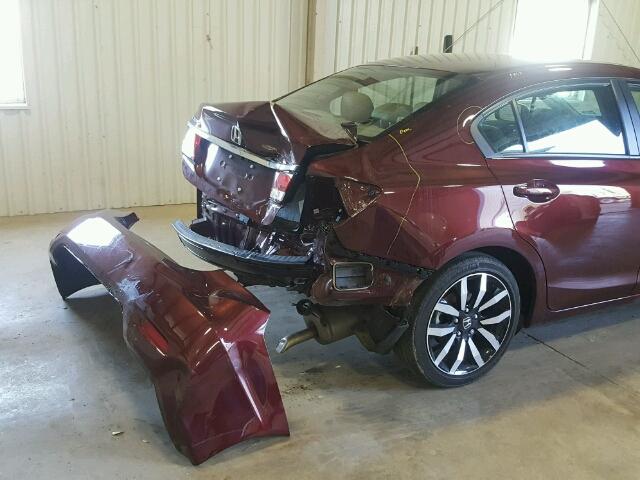 2HGFB2F99FH511671 - 2015 HONDA CIVIC EXL BURGUNDY photo 9