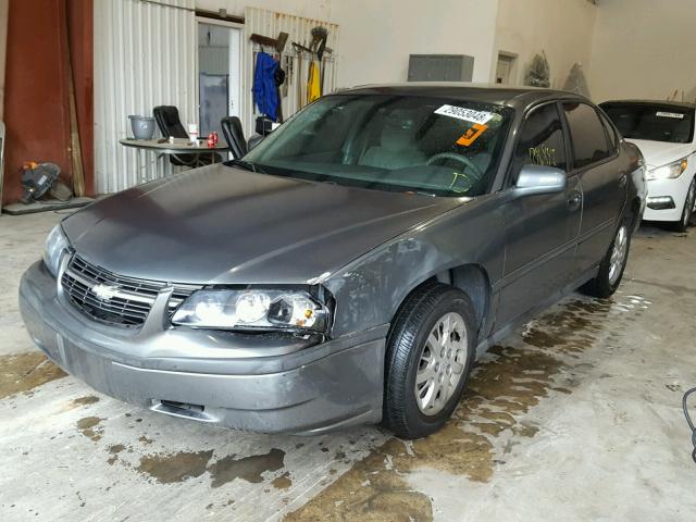 2G1WF55E159377176 - 2005 CHEVROLET IMPALA GRAY photo 2