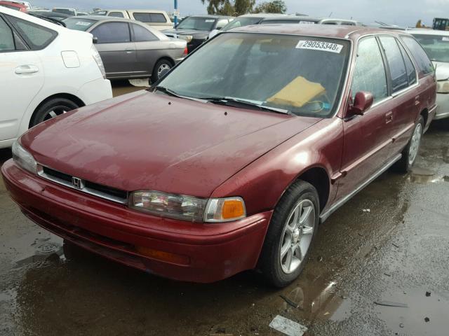 1HGCB985XPA005305 - 1993 HONDA ACCORD LX RED photo 2