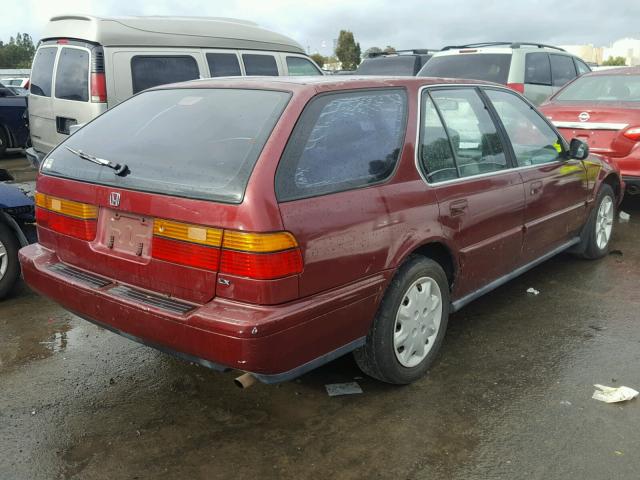 1HGCB985XPA005305 - 1993 HONDA ACCORD LX RED photo 4