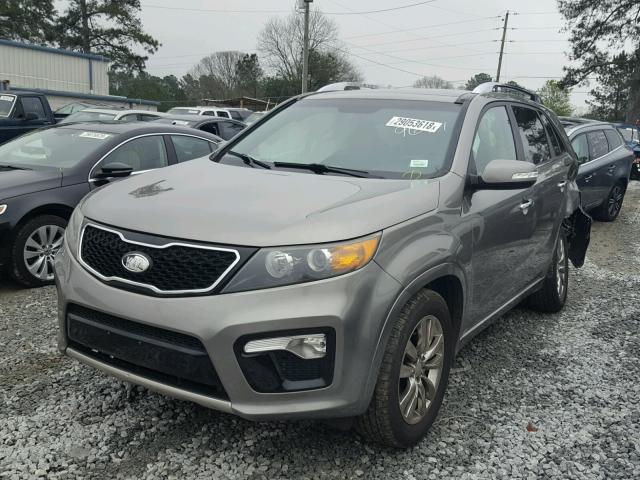 5XYKW4A20BG132574 - 2011 KIA SORENTO SX GRAY photo 2