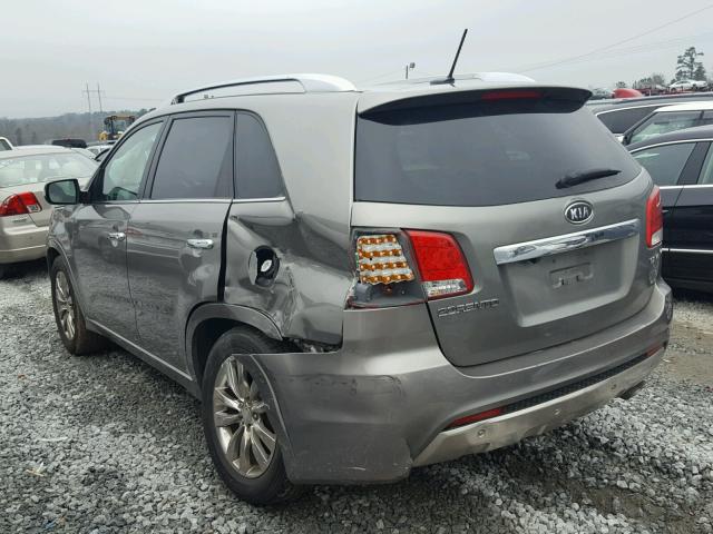 5XYKW4A20BG132574 - 2011 KIA SORENTO SX GRAY photo 3