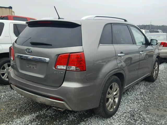 5XYKW4A20BG132574 - 2011 KIA SORENTO SX GRAY photo 4