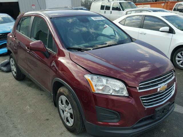 3GNCJKSB9GL277660 - 2016 CHEVROLET TRAX LS MAROON photo 1