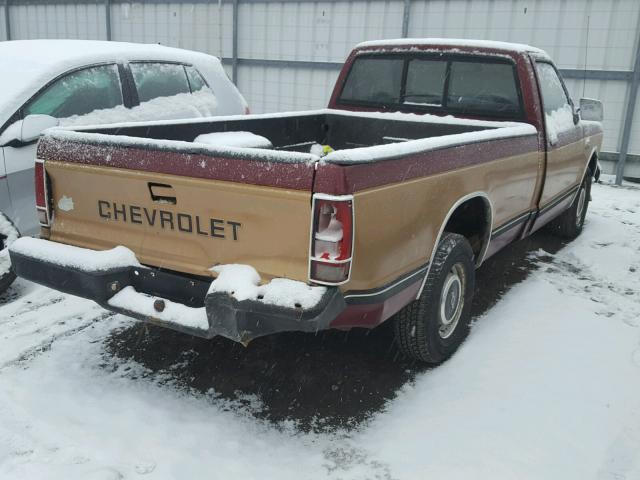 1GCCS14R0G2158746 - 1986 CHEVROLET S TRUCK S1 RED photo 4