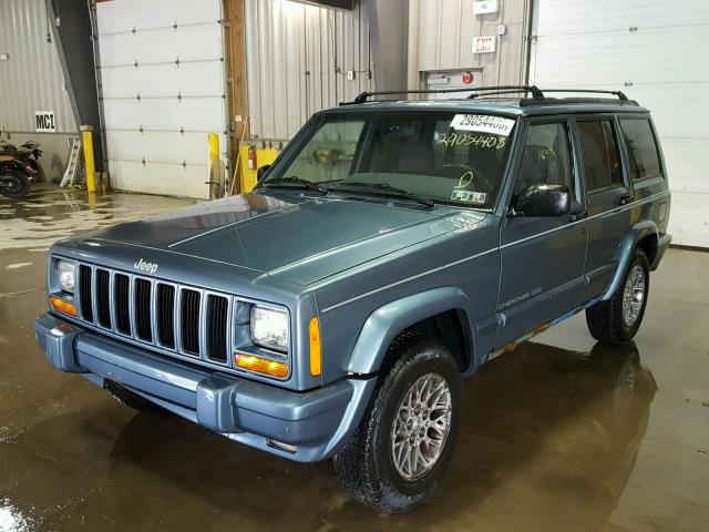 1J4FJ78S2VL607698 - 1997 JEEP CHEROKEE C BLUE photo 2