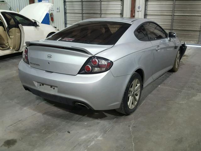 KMHHM66D57U245928 - 2007 HYUNDAI TIBURON GS SILVER photo 4