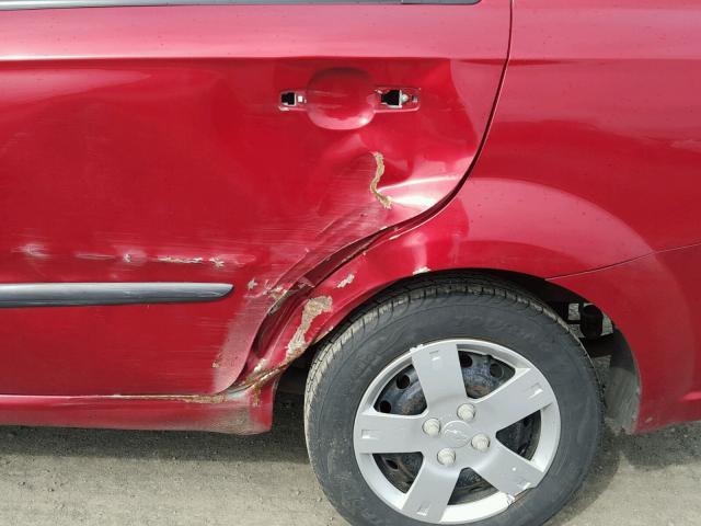 KL1TD5DE5BB251888 - 2011 CHEVROLET AVEO LS RED photo 9
