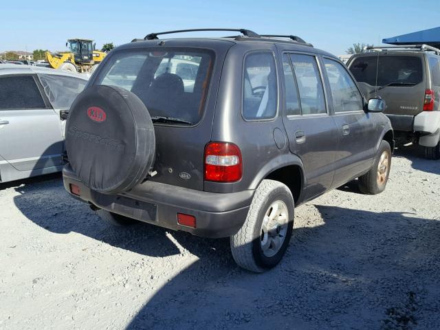 KNDJB723815070445 - 2001 KIA SPORTAGE GRAY photo 4