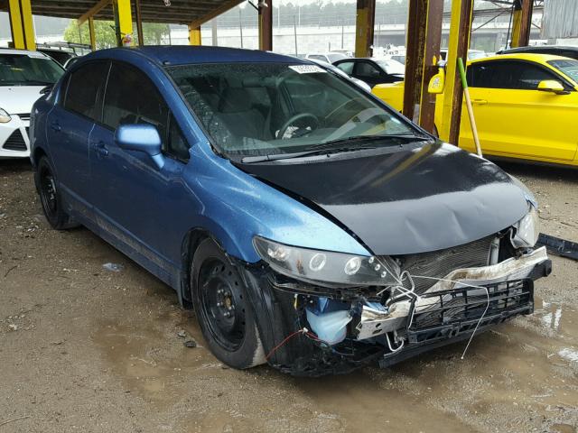 1HGFA16529L028136 - 2009 HONDA CIVIC LX BLUE photo 1