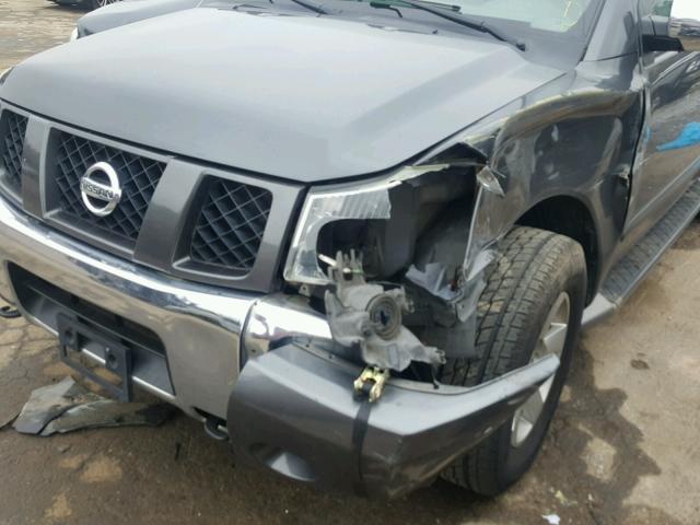 5N1AA08B24N720377 - 2004 NISSAN ARMADA SE GRAY photo 9