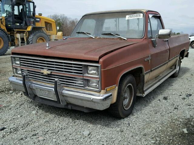 1GCEC14C9DF363634 - 1983 CHEVROLET C10 BURGUNDY photo 2