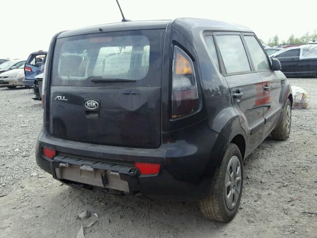 KNDJT2A14B7322391 - 2011 KIA SOUL BLACK photo 4