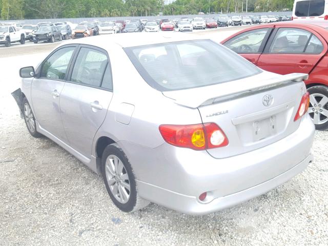 2T1BU4EEXAC526233 - 2010 TOYOTA COROLLA BA SILVER photo 3