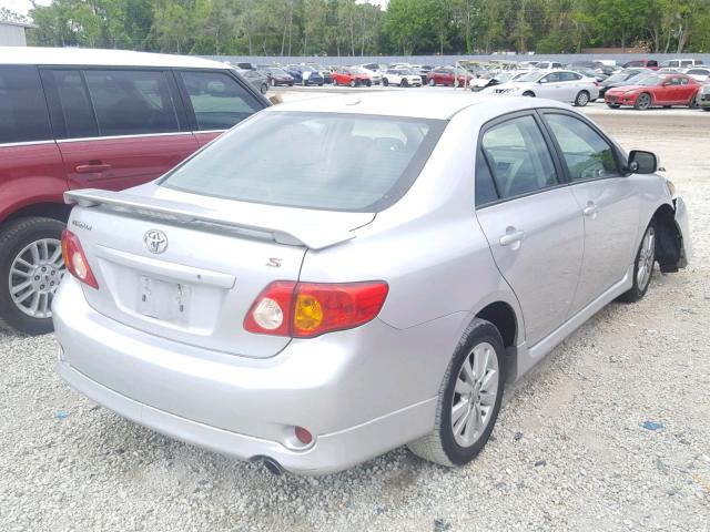 2T1BU4EEXAC526233 - 2010 TOYOTA COROLLA BA SILVER photo 4