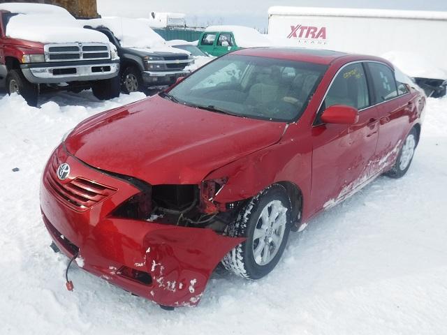 4T1BE46K58U233446 - 2008 TOYOTA CAMRY CE RED photo 2