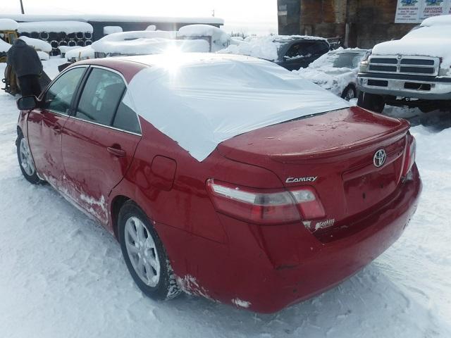 4T1BE46K58U233446 - 2008 TOYOTA CAMRY CE RED photo 3