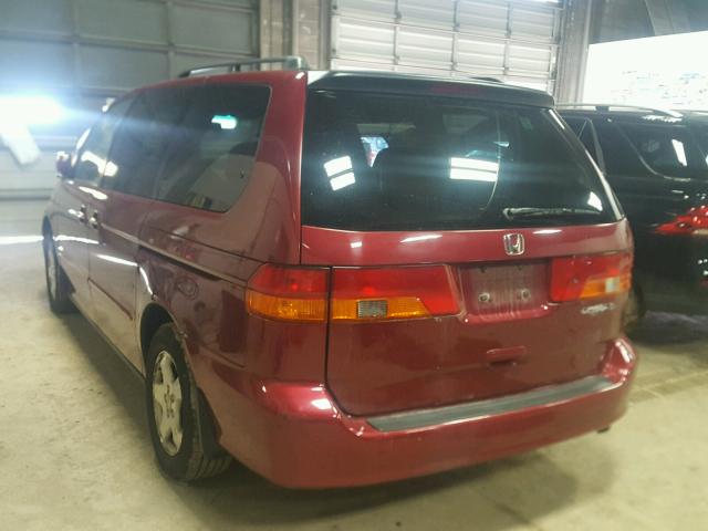 5FNRL18634B019212 - 2004 HONDA ODYSSEY EX RED photo 3