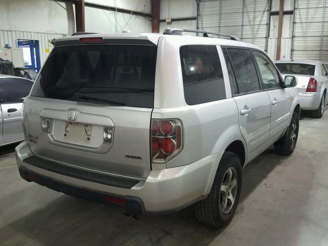 2HKYF18656H544196 - 2006 HONDA PILOT EX SILVER photo 4