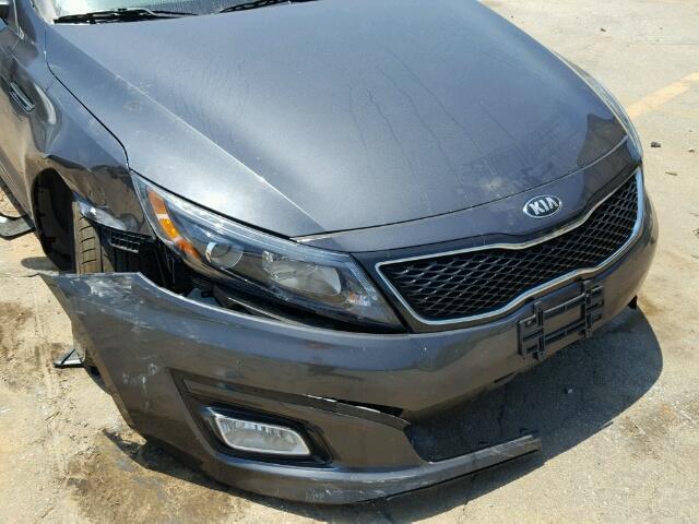 5XXGM4A74FG443569 - 2015 KIA OPTIMA LX GRAY photo 9