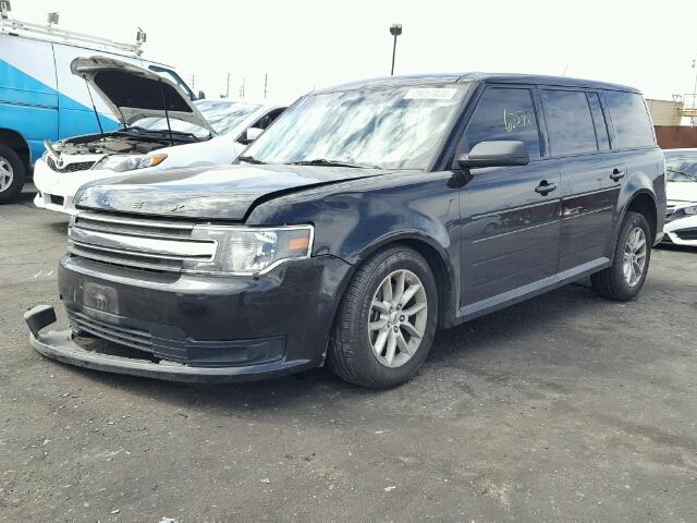 2FMGK5B87EBD15016 - 2014 FORD FLEX SE BLACK photo 2