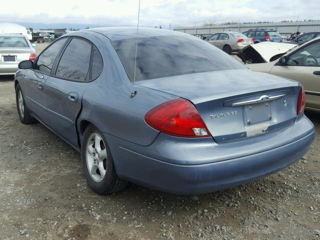 1FAFP53UXYG288748 - 2000 FORD TAURUS SE BLUE photo 3